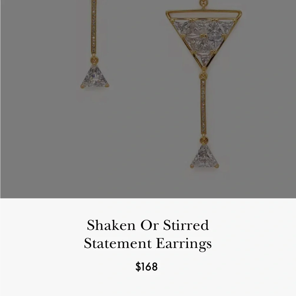 RARE  Kate spade Olive🫒🍸Shaken or Stirred Martini Statement Earrings